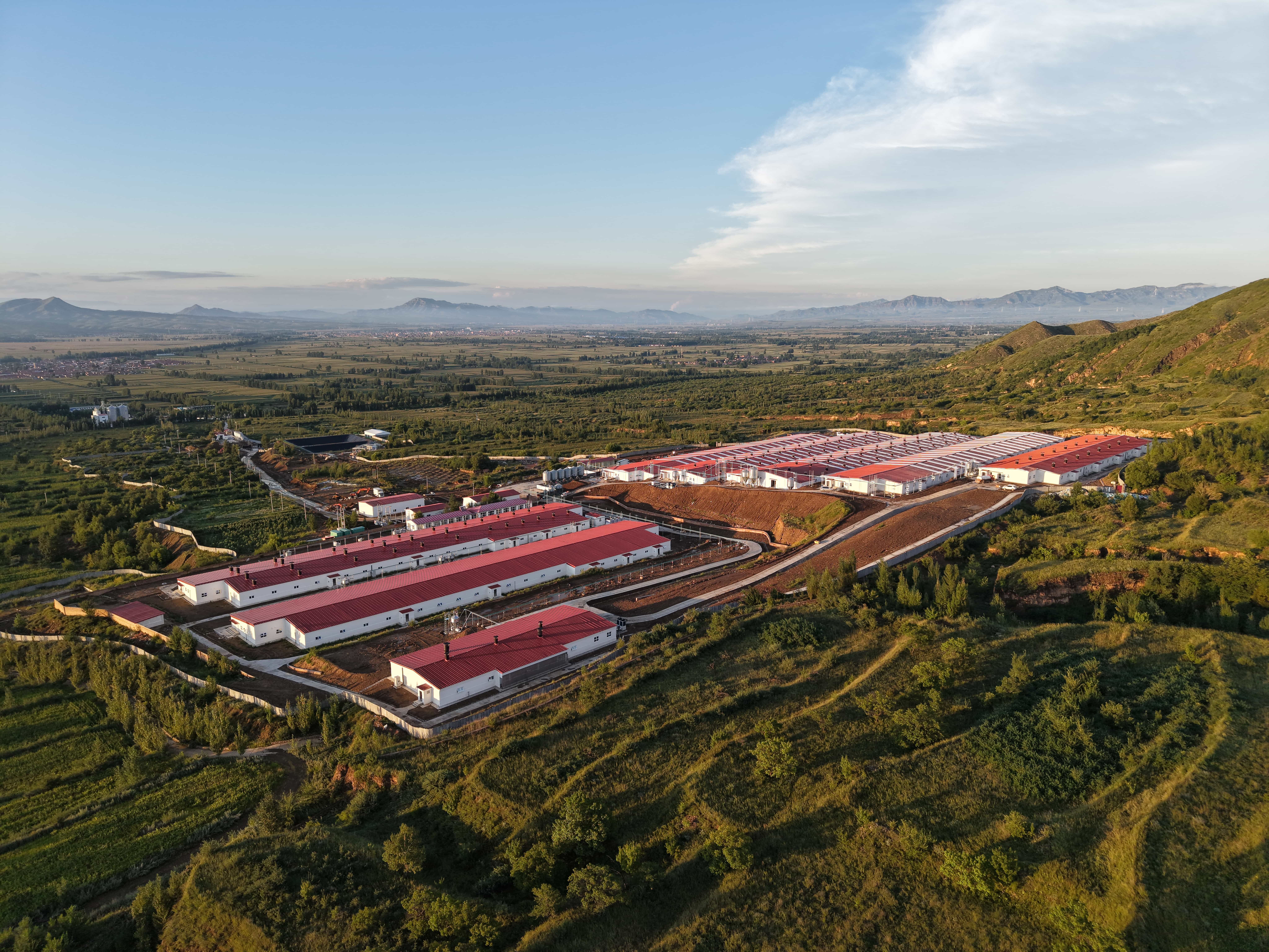 Aerial view of facilities